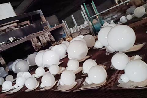 Hand Blown Round Opal White Glass Globe Lamp Shade Replacement - Image 6