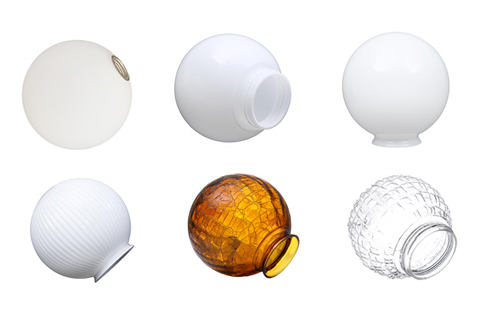 Hand Blown Round Opal White Glass Globe Lamp Shade Replacement - Image 5