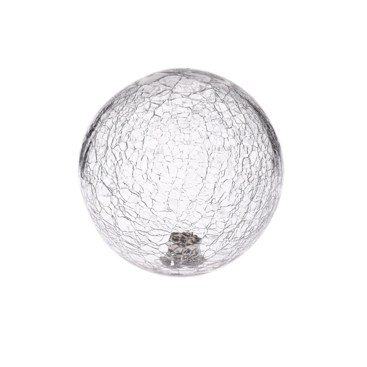 Hand Blown Transparent Crackle Glass Ball Lamp Shade with G9 Thread - Image 2
