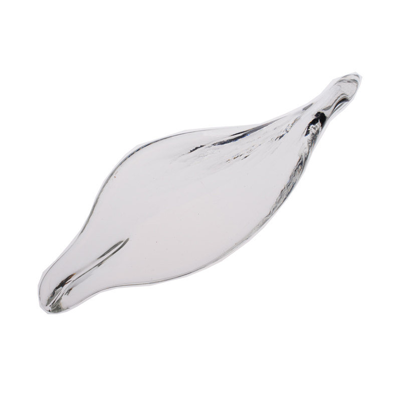 Artisan Hand-Blown Glass Leaf Lampshade - Transparent & Amber Yellow - Image 2