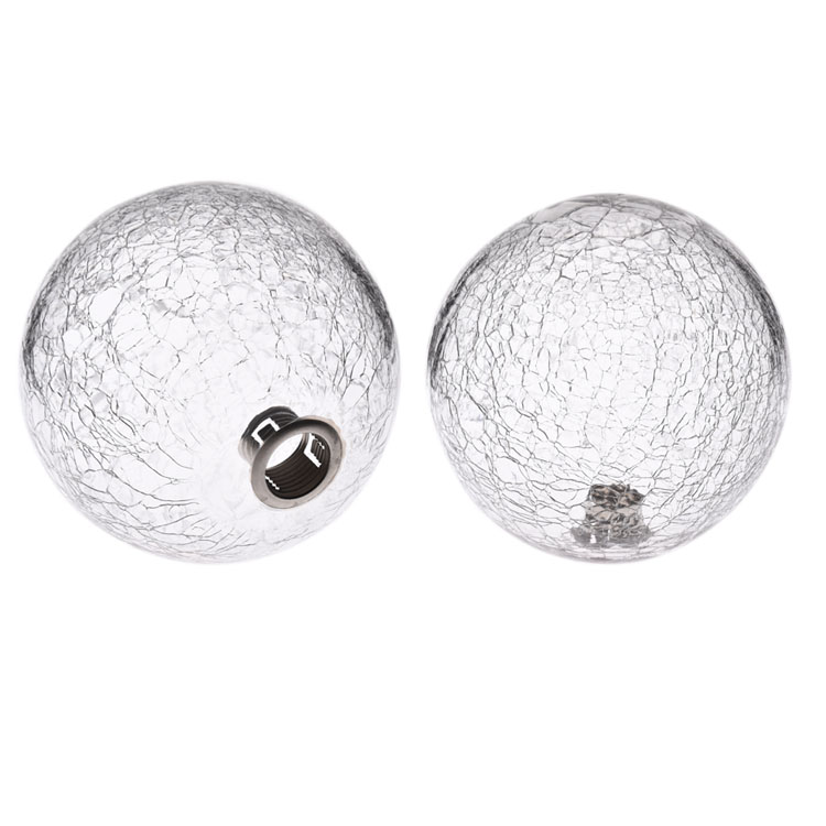 Hand Blown Transparent Crackle Glass Ball Lamp Shade with G9 Thread
