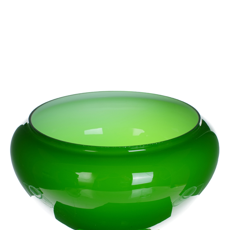 Hand Blown Green Glass Lamp Shade - Vintage Tulip Flower Bud Design, Ruffled Edge Pendant Light Shade for Table & Ceiling Lamps - Image 4