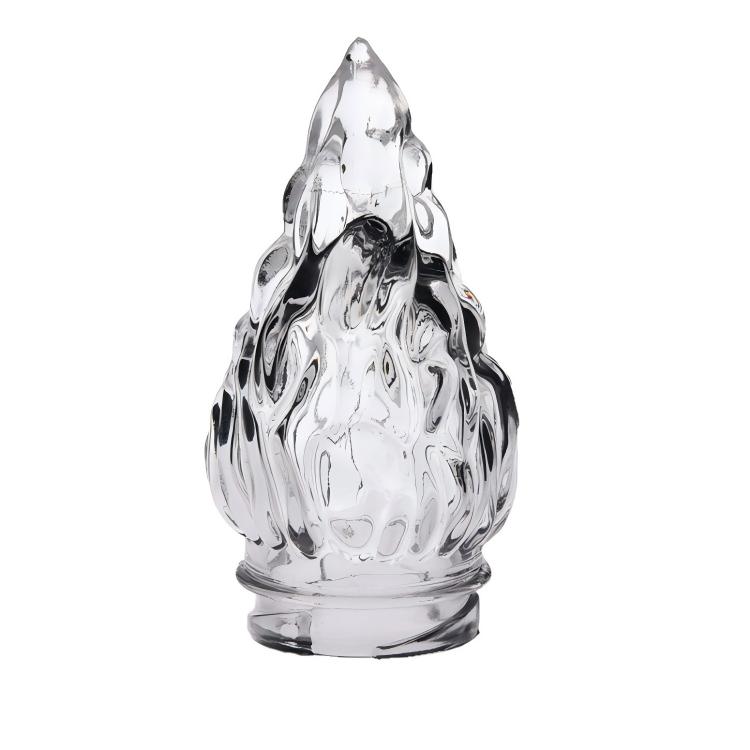 Pressed Clear Torch Glass Lamp Shade OEM Wholesale Machine Pressed Thick Lamp Cover for Lighting Lamp Parts - Image 2