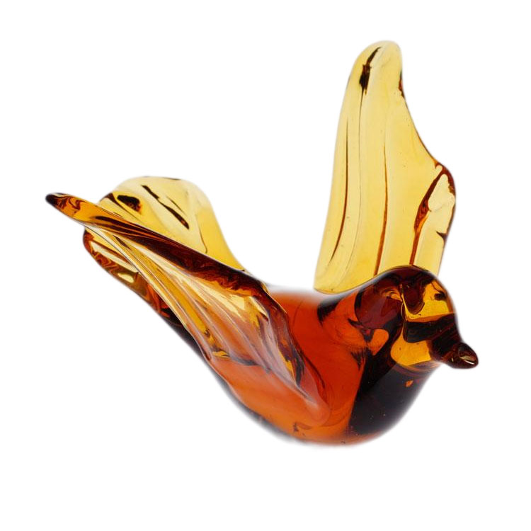 Hand-Blown Art Glass Bird Glass Lamp shade - Image 3