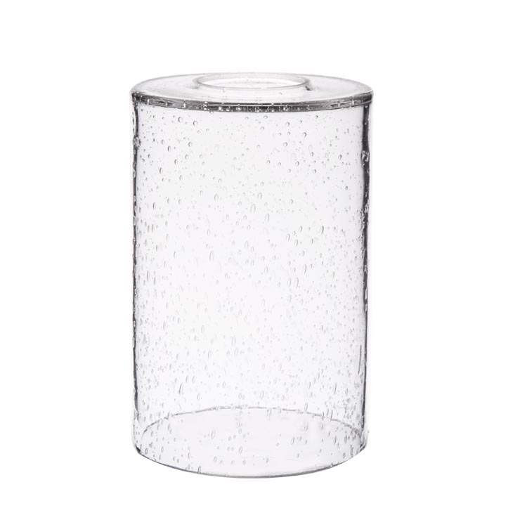 Hand Blown Custom Seeded Bubble Cylinder Glass Lamp Shade Manufacturer