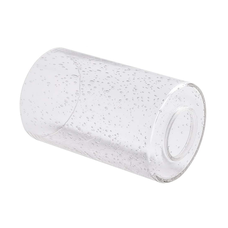 Hand Blown Custom Seeded Bubble Cylinder Glass Lamp Shade Manufacturer - Image 3