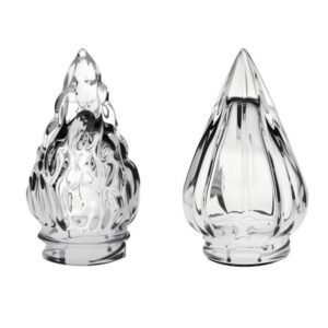 Pressed Clear Torch Glass Lamp Shade OEM Wholesale Machine Pressed Thick Lamp Cover for Lighting Lamp Parts