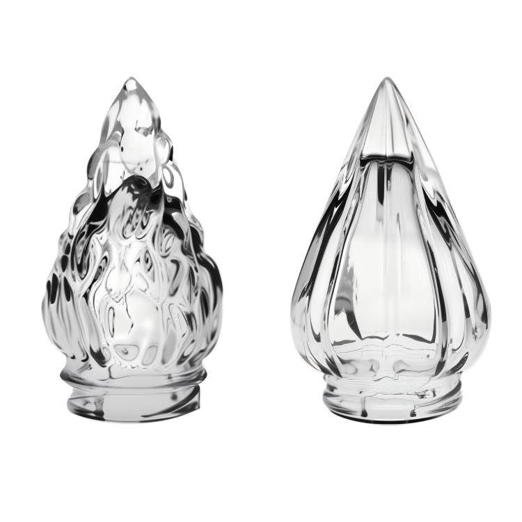 Pressed Clear Torch Glass Lamp Shade OEM Wholesale Machine Pressed Thick Lamp Cover for Lighting Lamp Parts