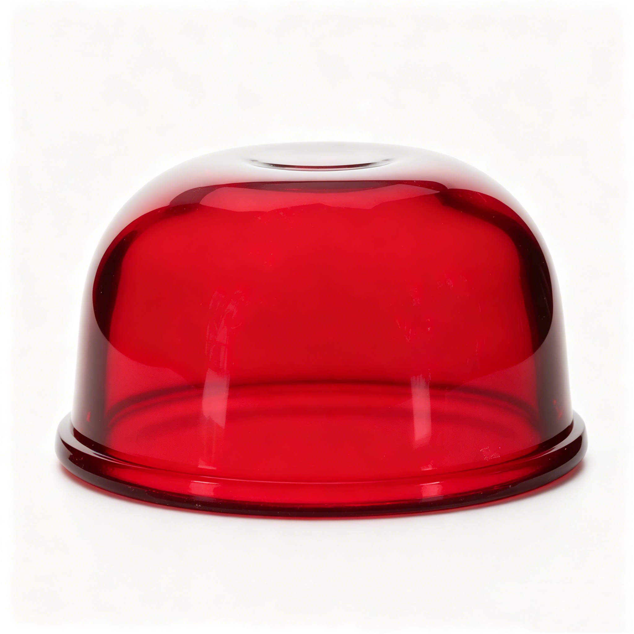 Red Glass Dome Lamp Shade Replacement, Clear Ruby Bell Shape Light Cover for Pendant Light & Chandelier