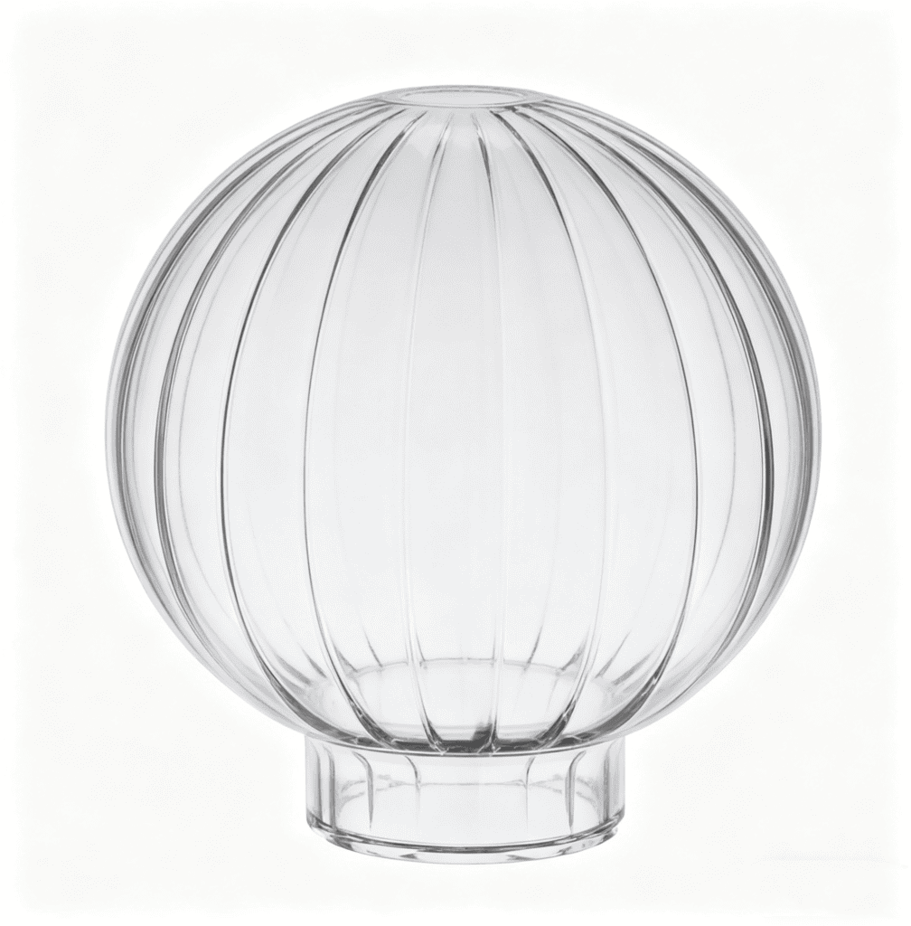 Clear ribbed glass globe lamp shade replacement for pendant light