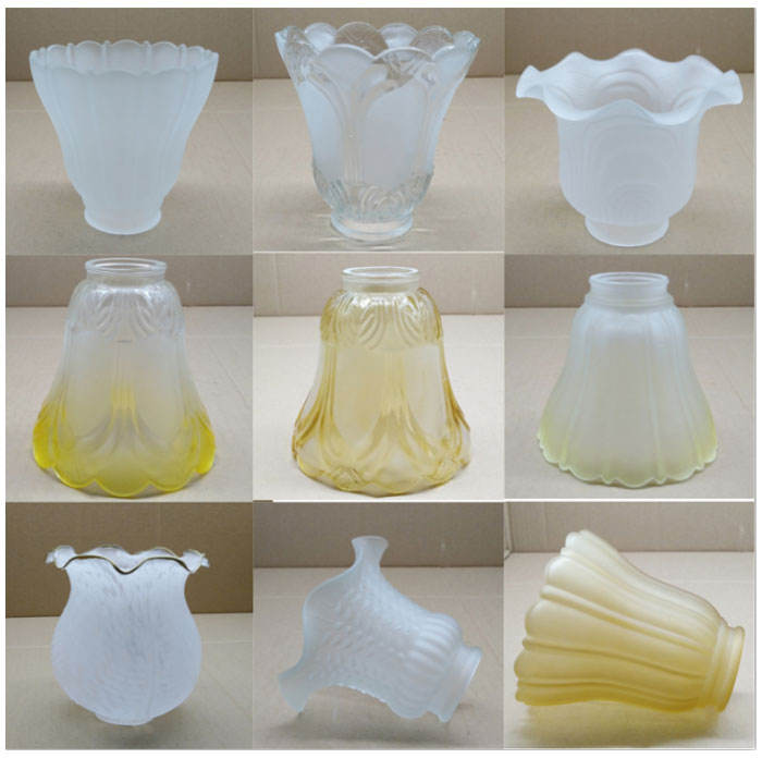 Centrifugal Glass Frosted Cloudy Glass Light Cover Half Curved Wall Mount Lamp Glass Lamp Shade - Image 4