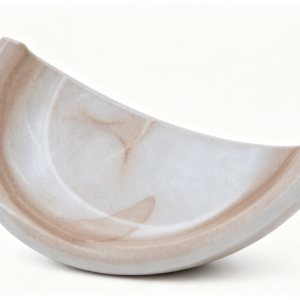 Modern Curved Bent Glass Lamp Shade, Marbled Pink White Glass Lampshade for Wall Lamp & Home Lighting