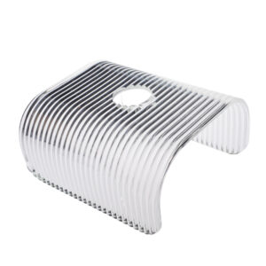 Ribbed Clear Hot-Bent Glass Lampshade – Professional Custom Glass Lampshade Manufacturer