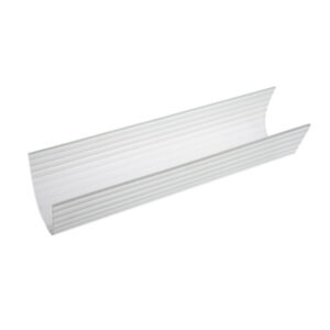 Curved Frosted Glass Lamp Shade – Ribbed Wall Sconce Shield Design