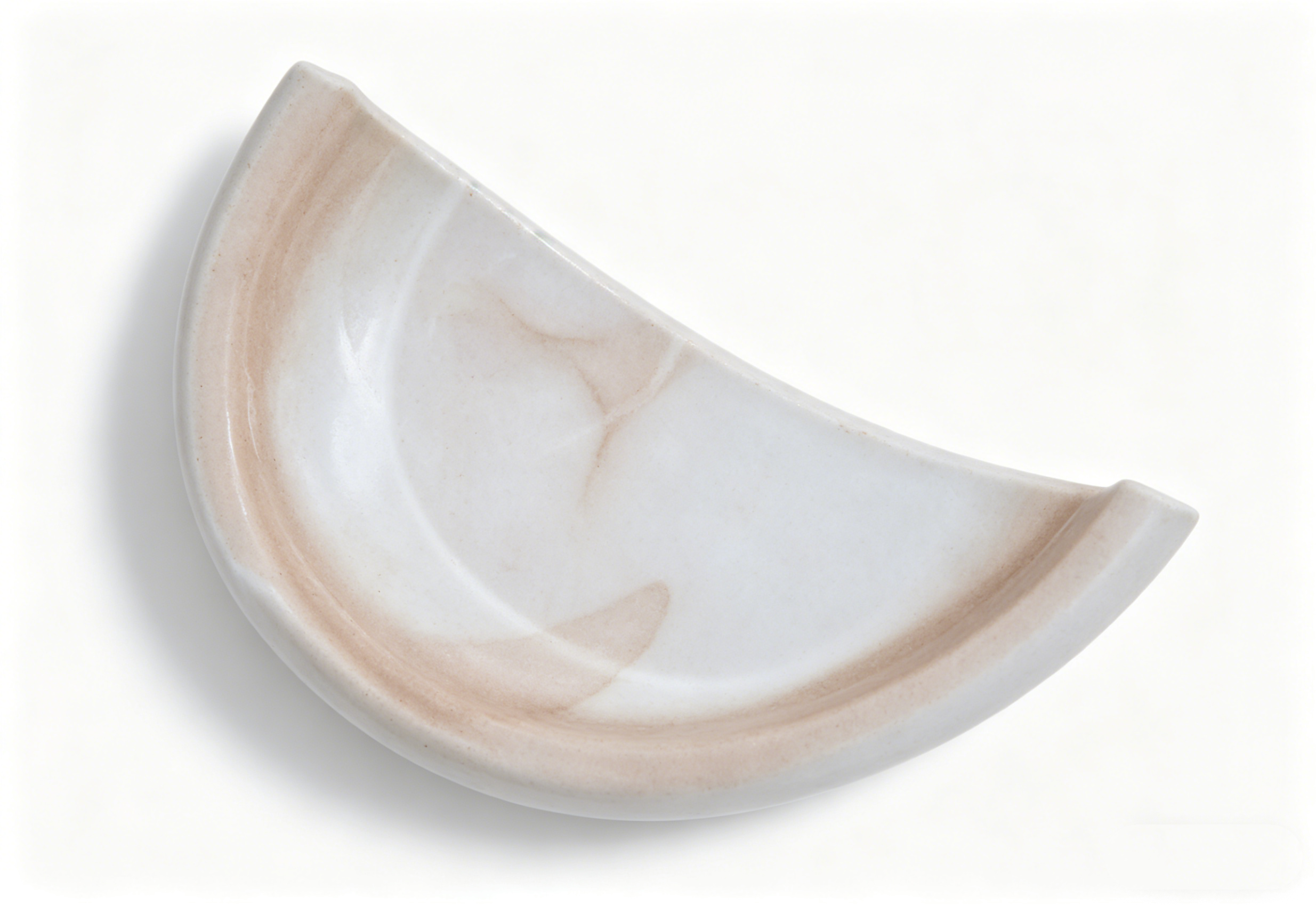 Modern Curved Bent Glass Lamp Shade, Marbled Pink White Glass Lampshade for Wall Lamp & Home Lighting - Image 3