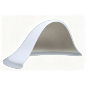 Opaque White Heat-Bent Borosilicate Glass Cover – Precision Formed Curved Glass for Modern Lighting Design