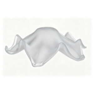 Frosted White Wavy Edge Glass Lampshade – Heat-Resistant Borosilicate Glass Light Cover for Pendant Lamps