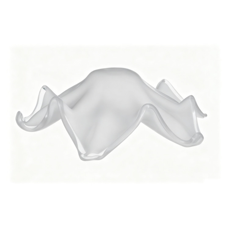 Frosted White Wavy Edge Glass Lampshade – Heat-Resistant Borosilicate Glass Light Cover for Pendant Lamps - Image 2