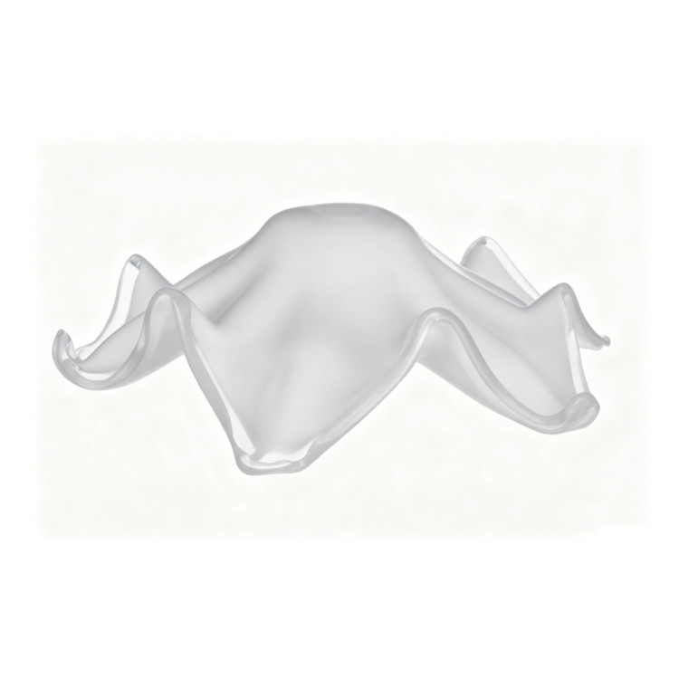 Frosted White Wavy Edge Glass Lampshade – Heat-Resistant Borosilicate Glass Light Cover for Pendant Lamps - Image 3