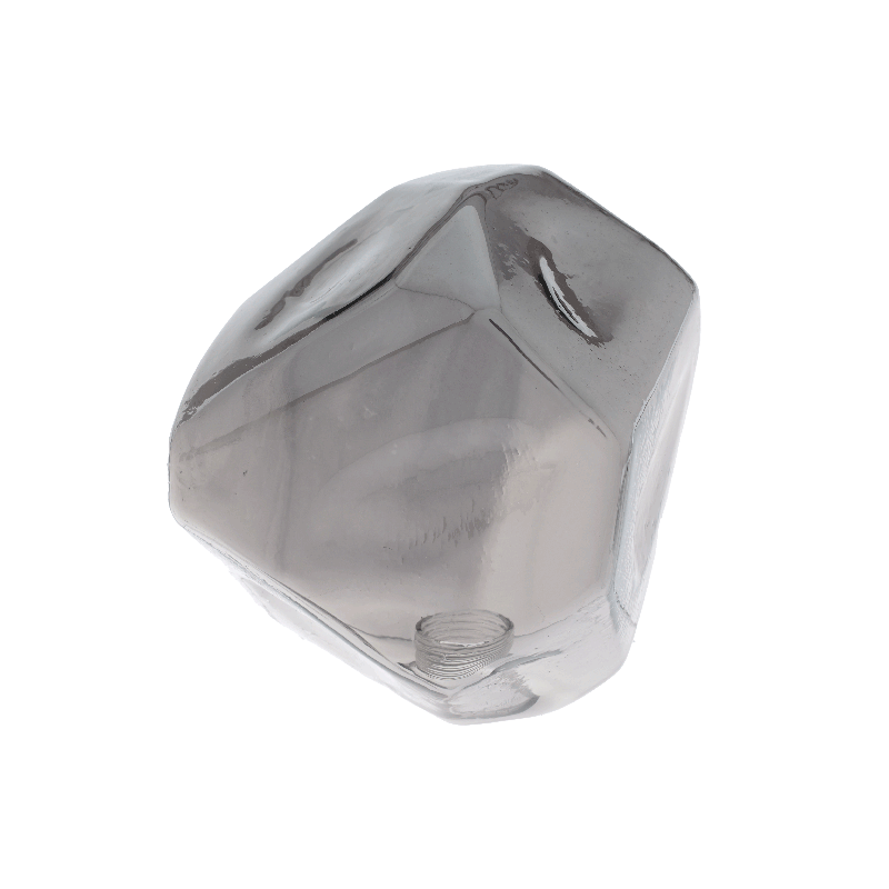 Irregular Stone-Shaped Smokey Glass Lampshade – Professional Borosilicate 3.3 Glass Manufacturer - Image 3