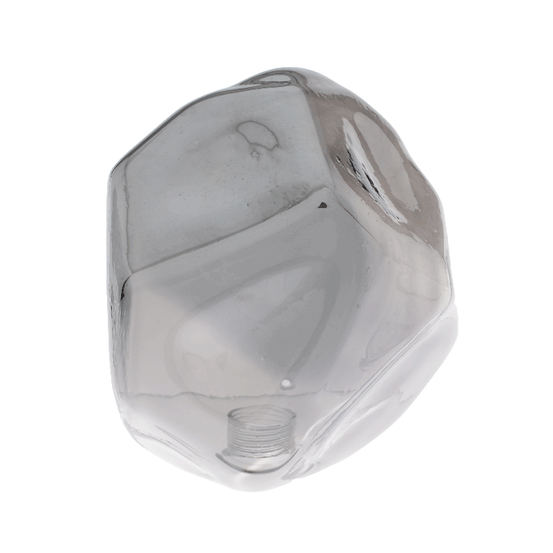 Irregular Stone-Shaped Smokey Glass Lampshade – Professional Borosilicate 3.3 Glass Manufacturer - Image 2