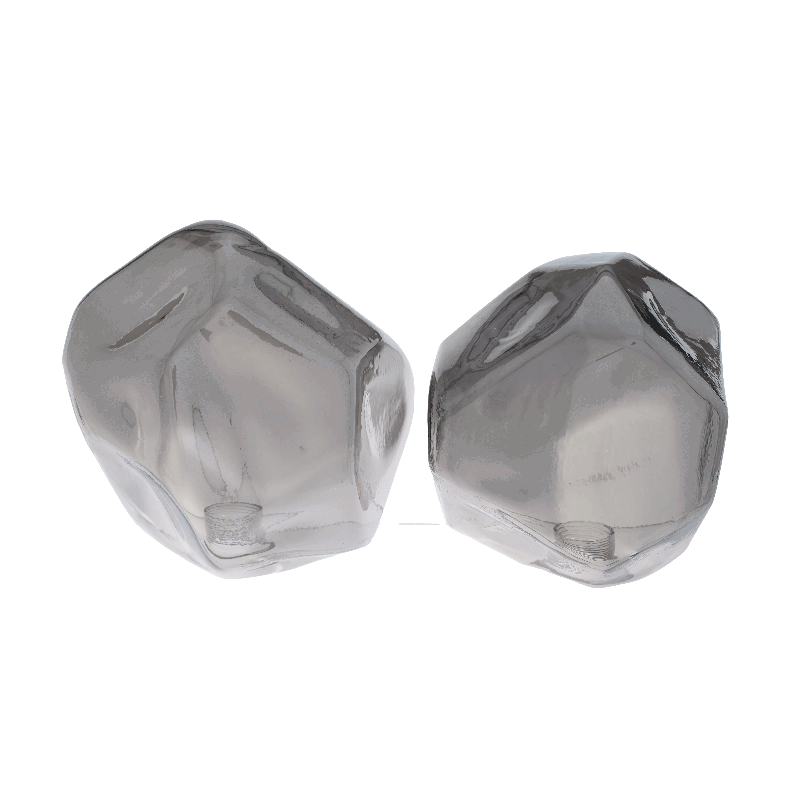 Irregular Stone-Shaped Smokey Glass Lampshade – Professional Borosilicate 3.3 Glass Manufacturer