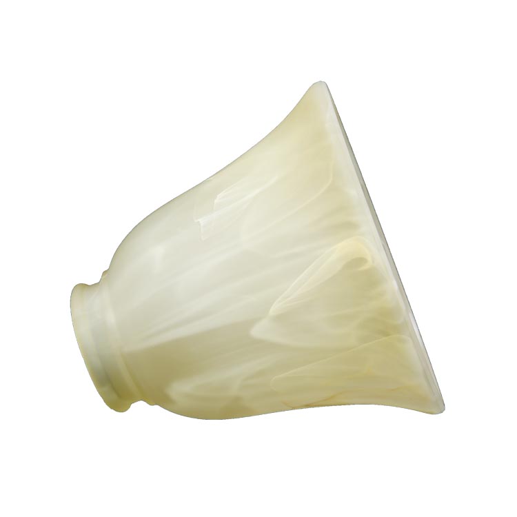 Alabaster Cloud Glass Bell Lamp Shade Custom Glass Lamp Shade Manufacturer for Vintage & Traditional Lighting Collections - Image 3