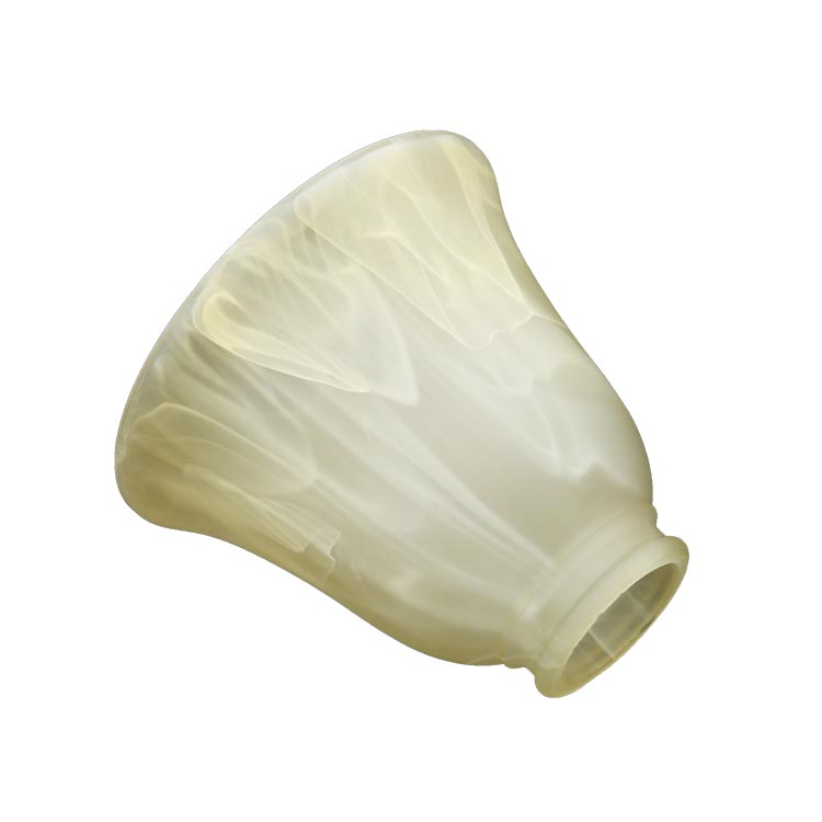 Alabaster Cloud Glass Bell Lamp Shade Custom Glass Lamp Shade Manufacturer for Vintage & Traditional Lighting Collections - Image 4