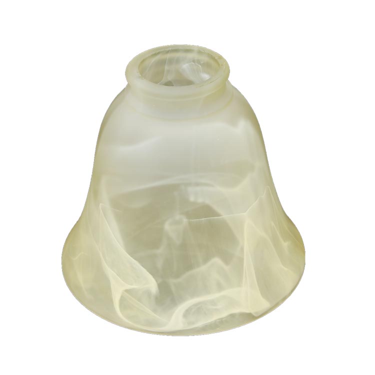 Alabaster Cloud Glass Bell Lamp Shade Custom Glass Lamp Shade Manufacturer for Vintage & Traditional Lighting Collections