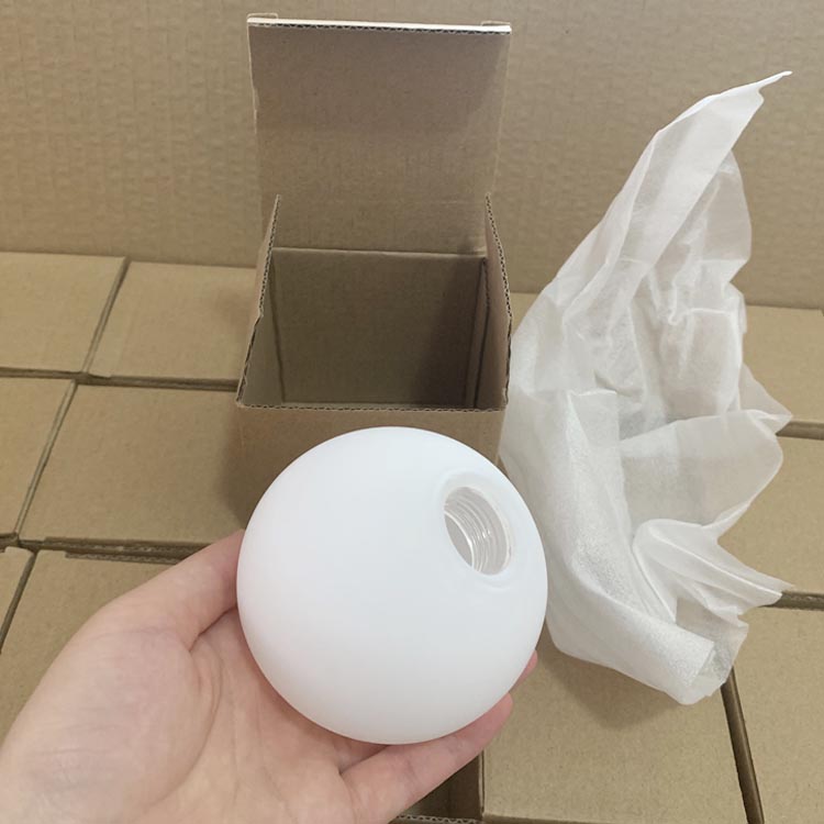 Matte White Glass Globe Shade – Premium Spray-Coated Opal Finish for Pendant & Table Lamp | OEM Glass Shade Factory Direct - Image 3