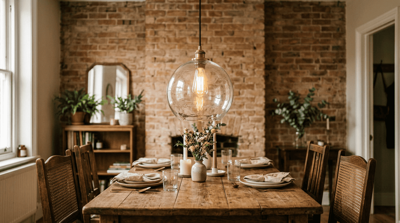 light with glass shade — hero overview