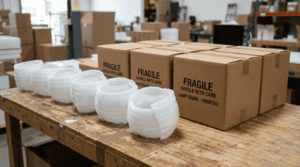 Verpackung für Außenglaslampenschirme – Übersichtsdarstellung