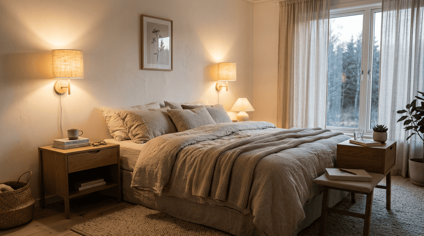 abajures de parede para quarto aconchegante com abajures de parede combinando na cabeceira