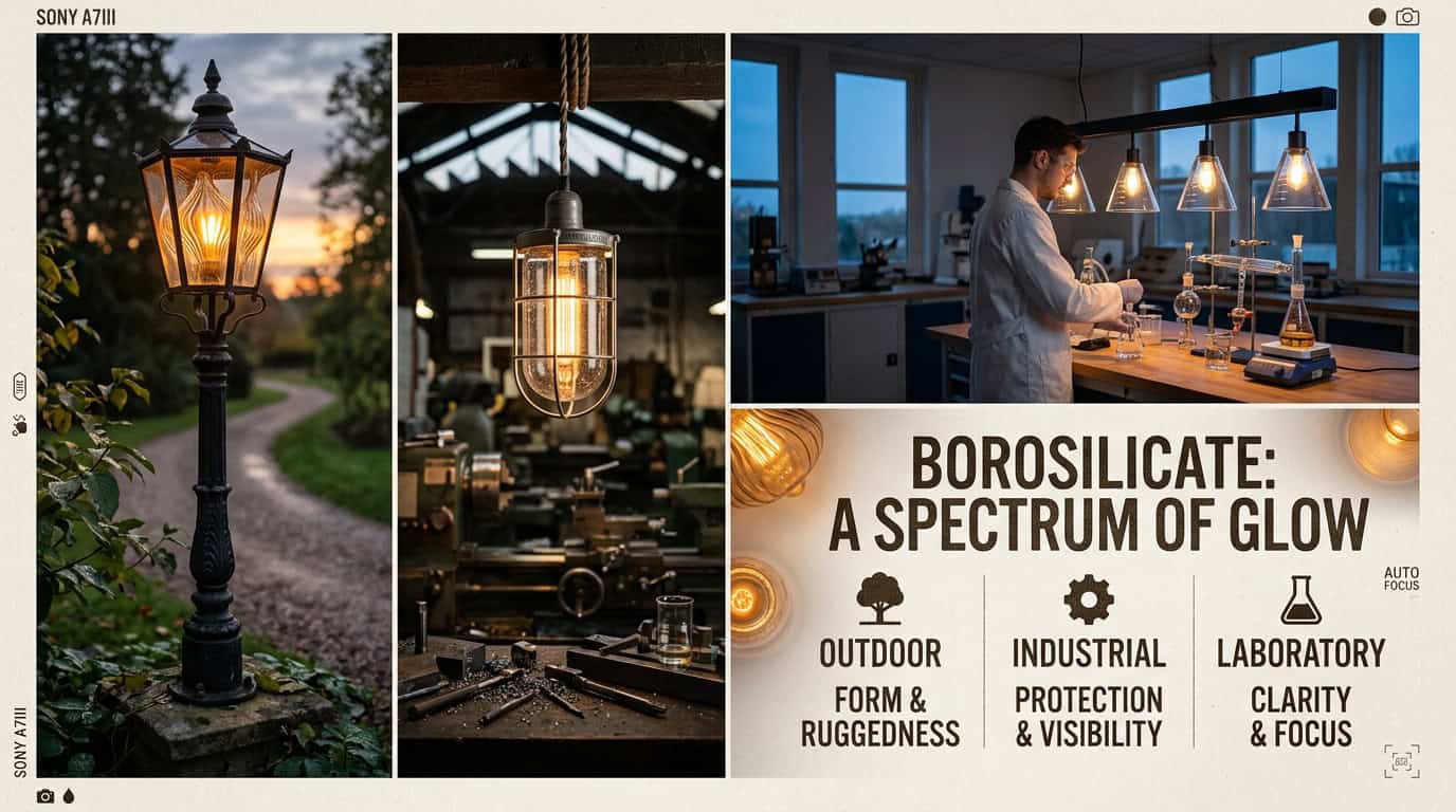 High-quality glass lampshades for indoor, outdoor, and industrial lighting. Custom designs for aesth.