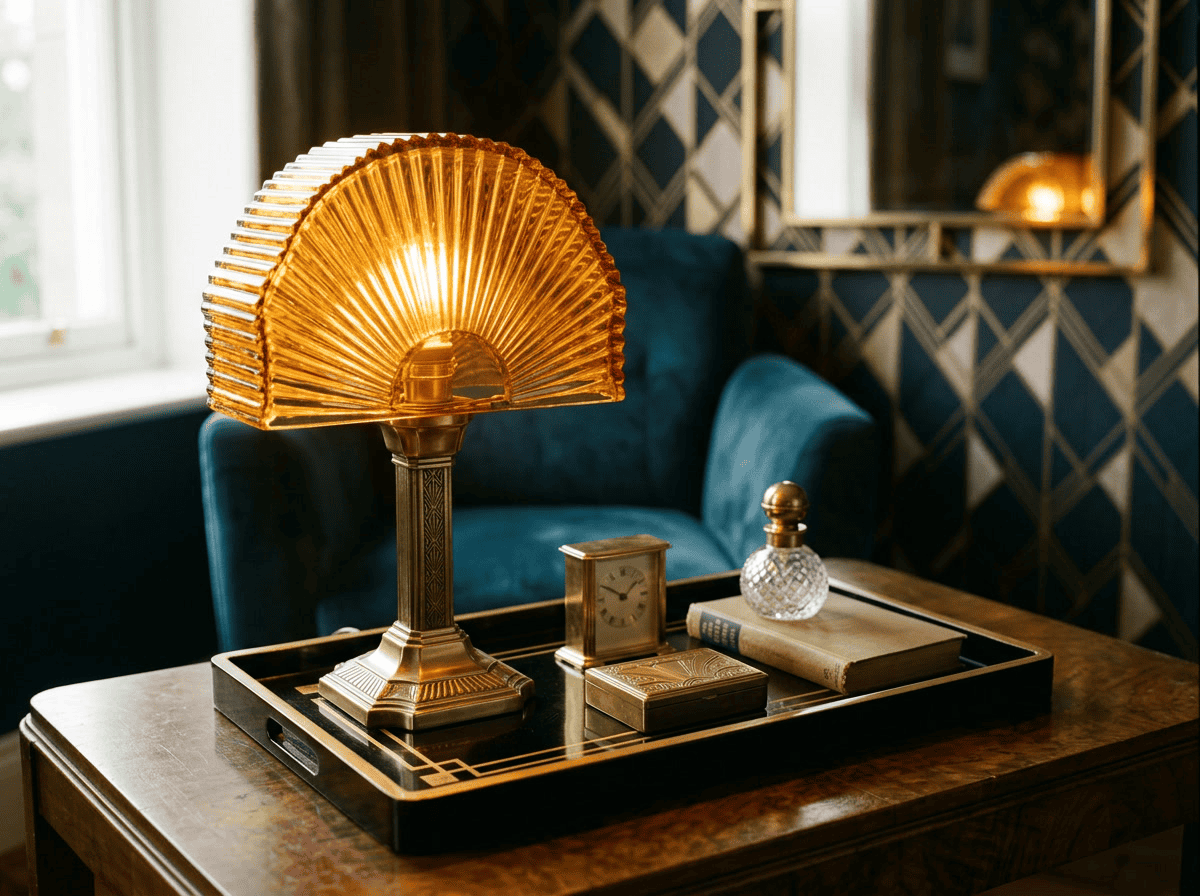 Elegante pantalla de vidrio con acabado en oro, perfecta para decoración de iluminación de lujo.