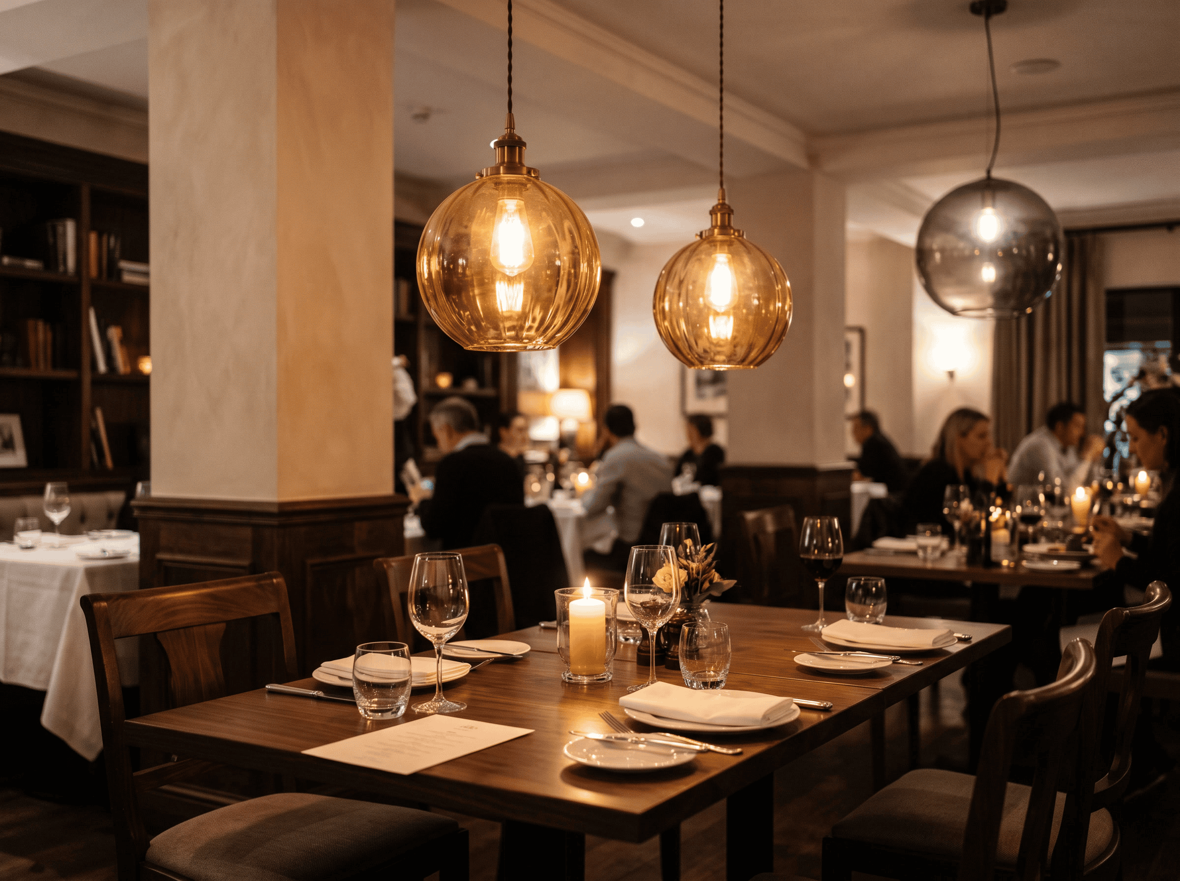 Restaurant pendant glass shades for dining tables