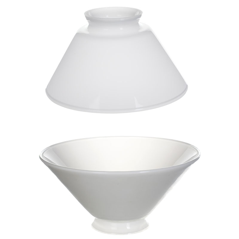 Opal White Conical Glass Lamp Shade Replacement Milk White Glass Shade for Pendant Light Table Lamp - 이미지 3