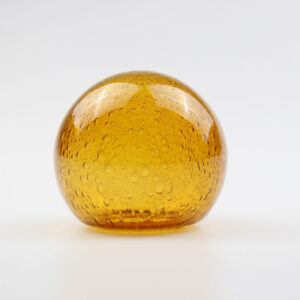 Amber Seeded Glass Globe Lamp Shade