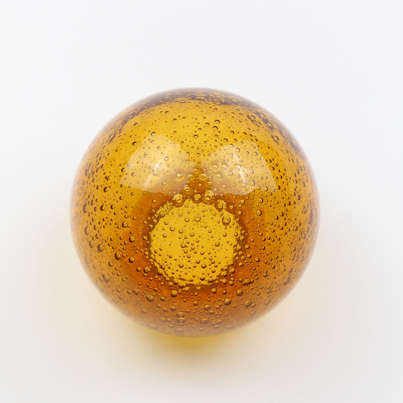 Amber Seeded Glass Globe Lamp Shade - Image 2