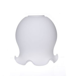 Frosted Tulip Glass Lampshade Wavy Ruffled Rim Opal White Replacement Shade For Pendant Light Wall Sconce Chandelier