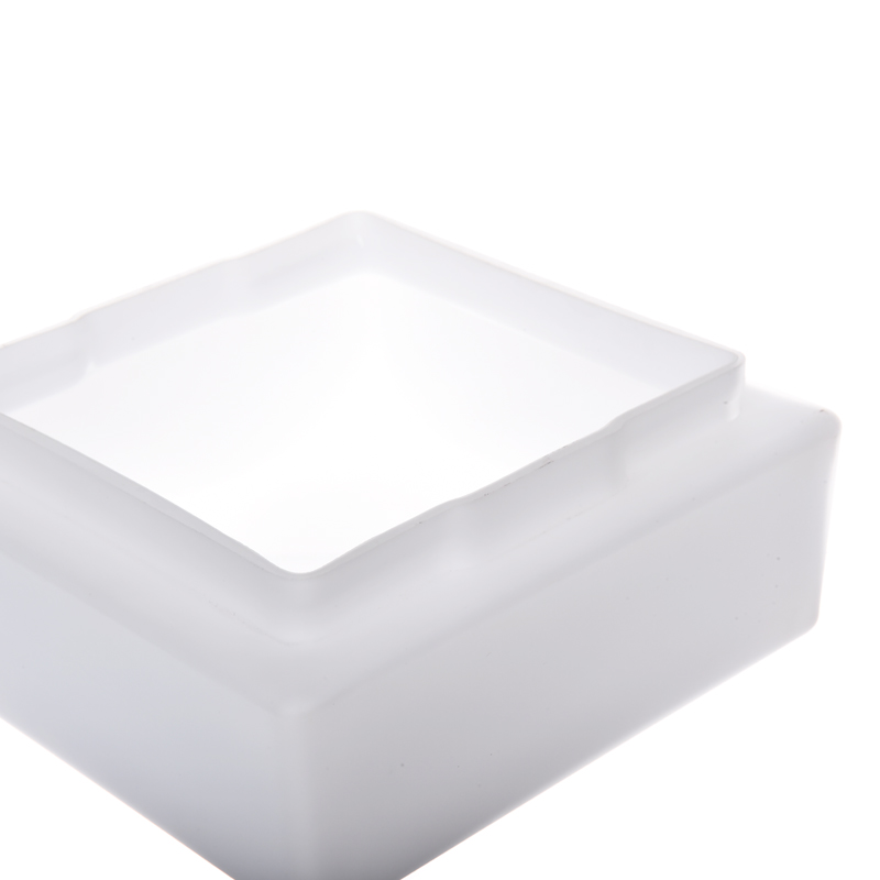 White Matte Square Flush Mount Glass Lamp Shade – Opal Glass Ceiling Diffuser - 이미지 2