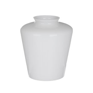 Globo de vidro branco com tonalidade cinza fumê para decoração de casa.