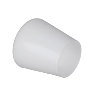 Abajur de vidro branco para substituição, ideal para luminárias modernas.