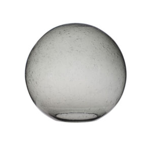 Smoky Grey Mouth Blown Bubble Glass Globe Lamp Shade Replacement
