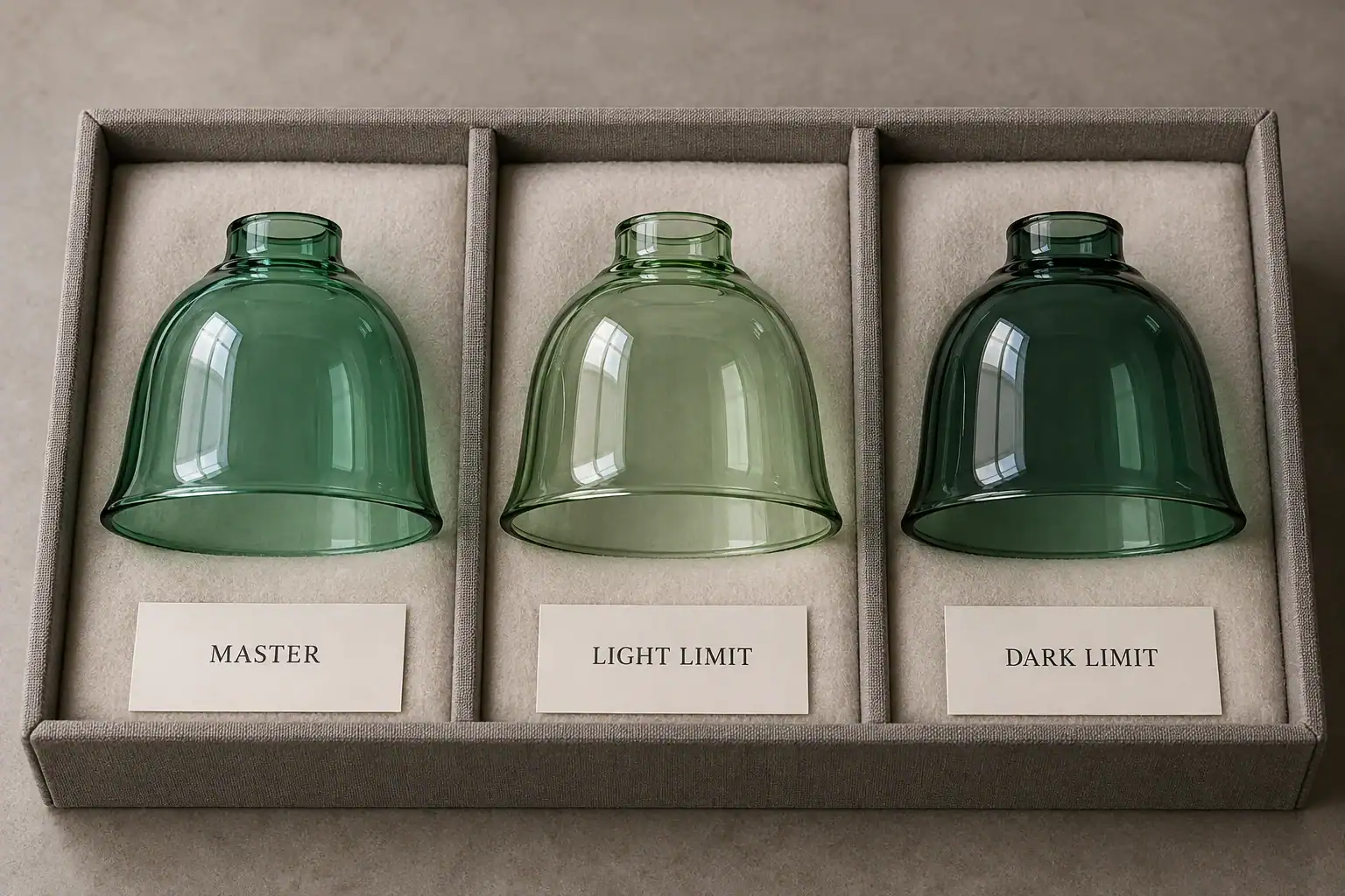 Approved master and illustrative light and dark boundary samples