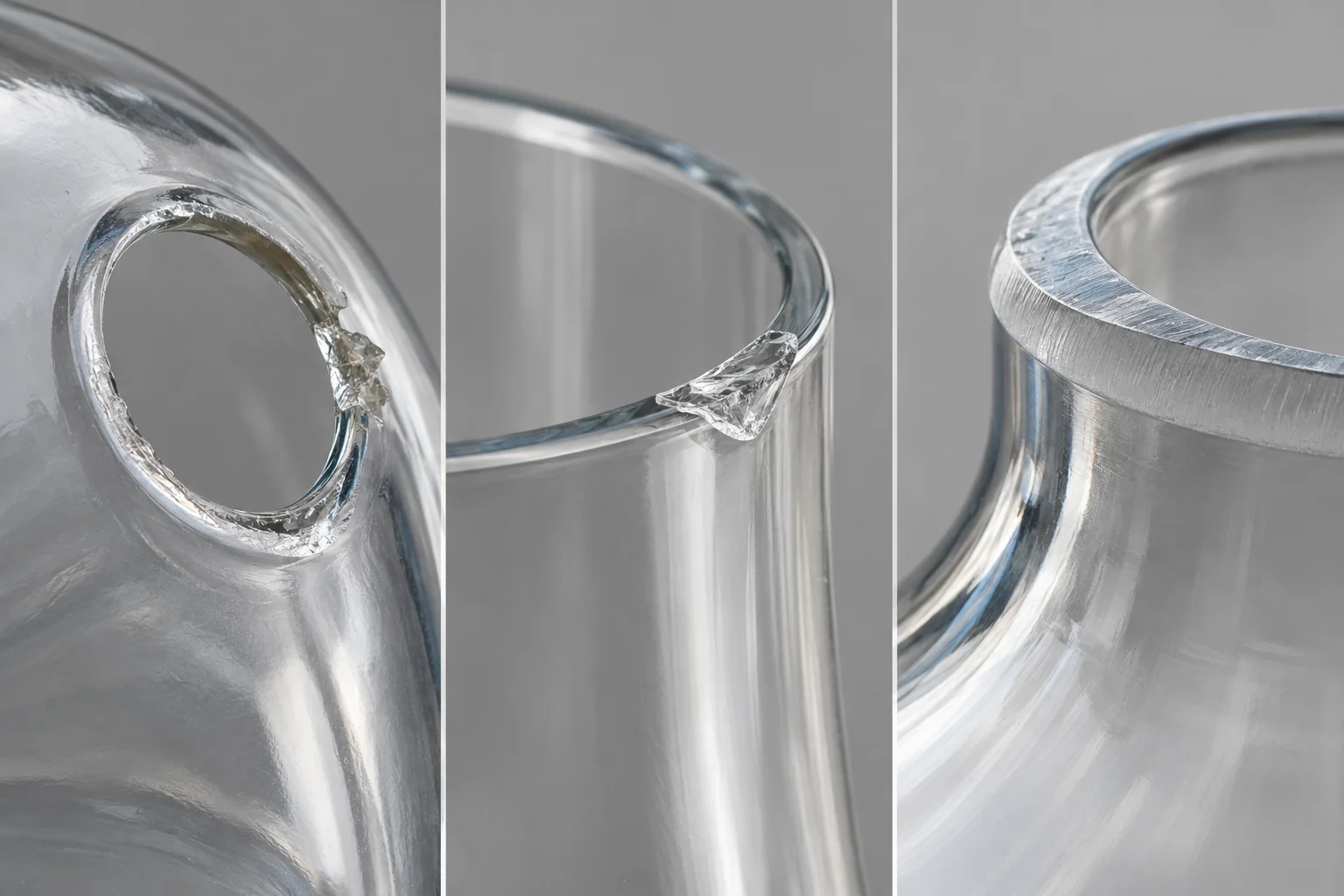 Illustrative hole-exit chip, cut-edge chip and uneven chamfer